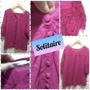 EUC button front top by Solitaire. 1x